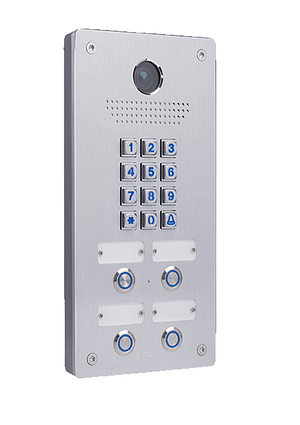 תדאור אינטרקום 2 גיד המשלב מצלמה קודן ו4 לחצנים 2wire intercom with camera keypad and 4 button TADOR