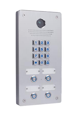 Door Entry panel with 4 calling buttons to integrated with Analofue PBX